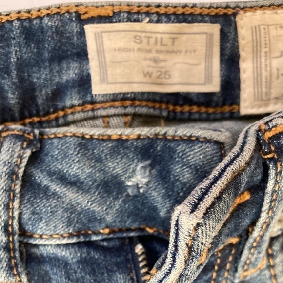 AllSaints Stilt High Rise Skinny Fit Blue Jeans Size 25 - Picture 5 of 7